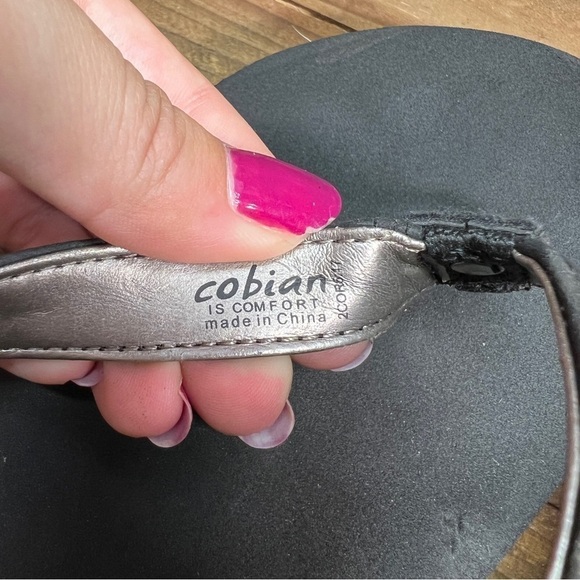 Cobian Celeste Bounce Charcoal Flip Flop Wedges Sandals Women's 10.5 - Picture 8 of 11